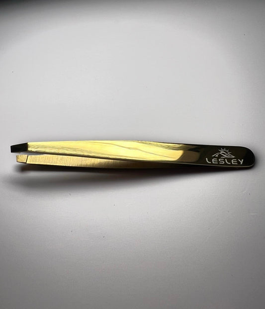 Lesley Gold Tweezers - LB BEAUTY 